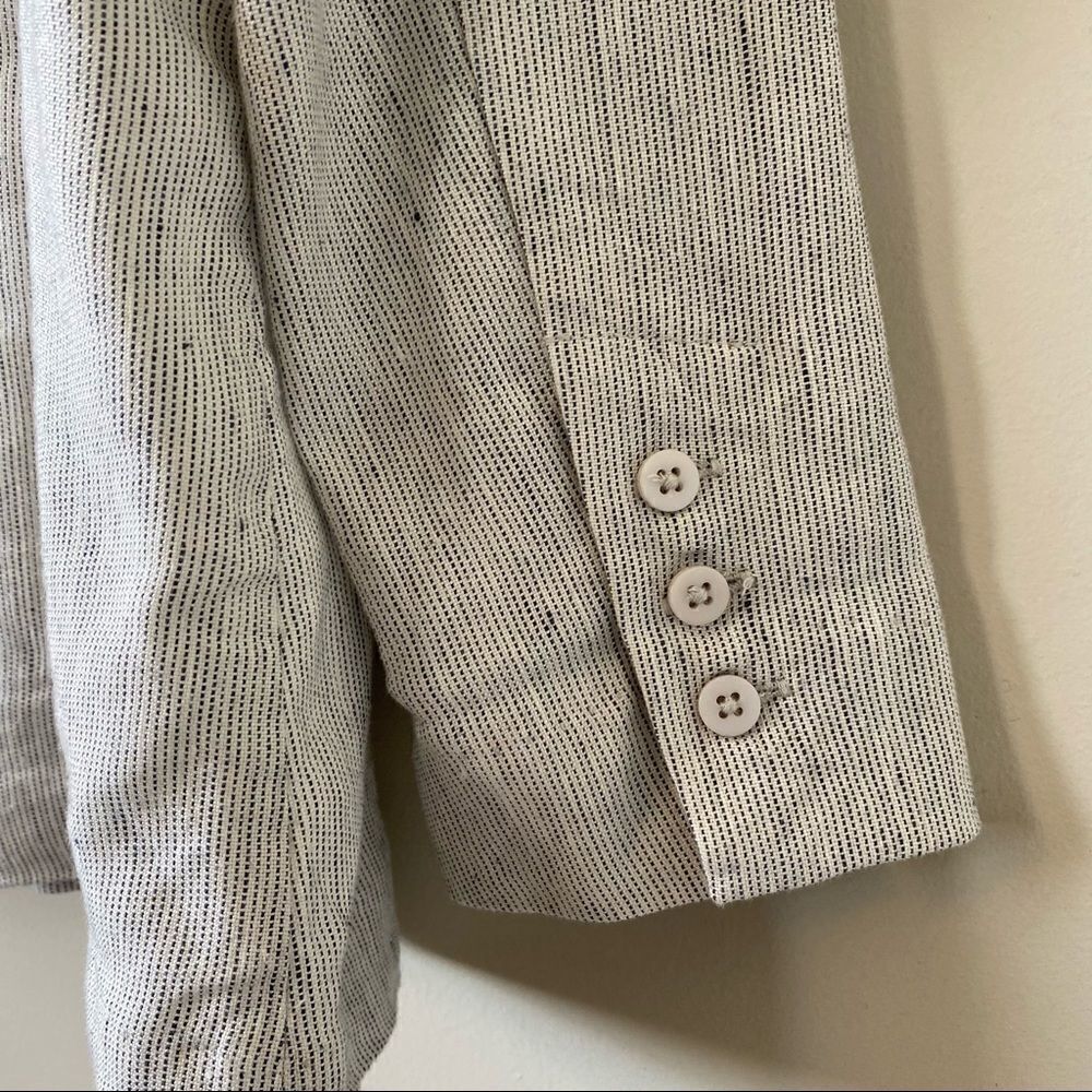 Nwot-nydj Collarless Linen-Blend Blazer (Medium) - Picture 13 of 16
